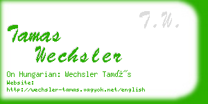 tamas wechsler business card